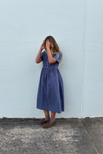 Load image into Gallery viewer, BARE ROAD Darcey Midi Dress Indigo Plaid
