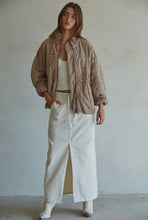 Load image into Gallery viewer, Quilted Knit Mineral Washed Jacket - Rose Taupe
