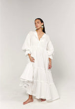 Load image into Gallery viewer, La Bohème Girls Leilani Maxi Blossom Embroidery White
