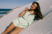 Load image into Gallery viewer, The Ava Short In Seafoam Cotton Stripe
