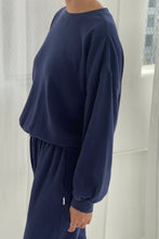 Load image into Gallery viewer, LE BON SHOPPE POINTELLE CORE SWEATSHIRT - NAVY
