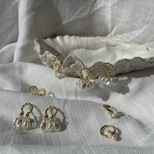 Load image into Gallery viewer, AUDREY EARRINGS // PEARL BEADS WITH GOLD
