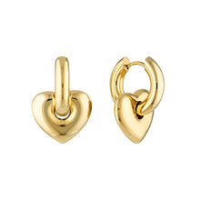 Load image into Gallery viewer, GIMME LISA PUFFY HEART EARRINGS (GOLD)
