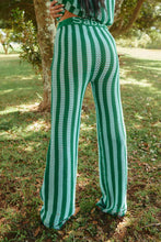 Load image into Gallery viewer, SABBI THE KNIT STRIPE BEACH PANTS - GREEN STRIPE
