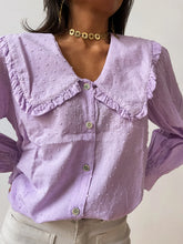 Load image into Gallery viewer, Chiara Collared Lavender Shirt
