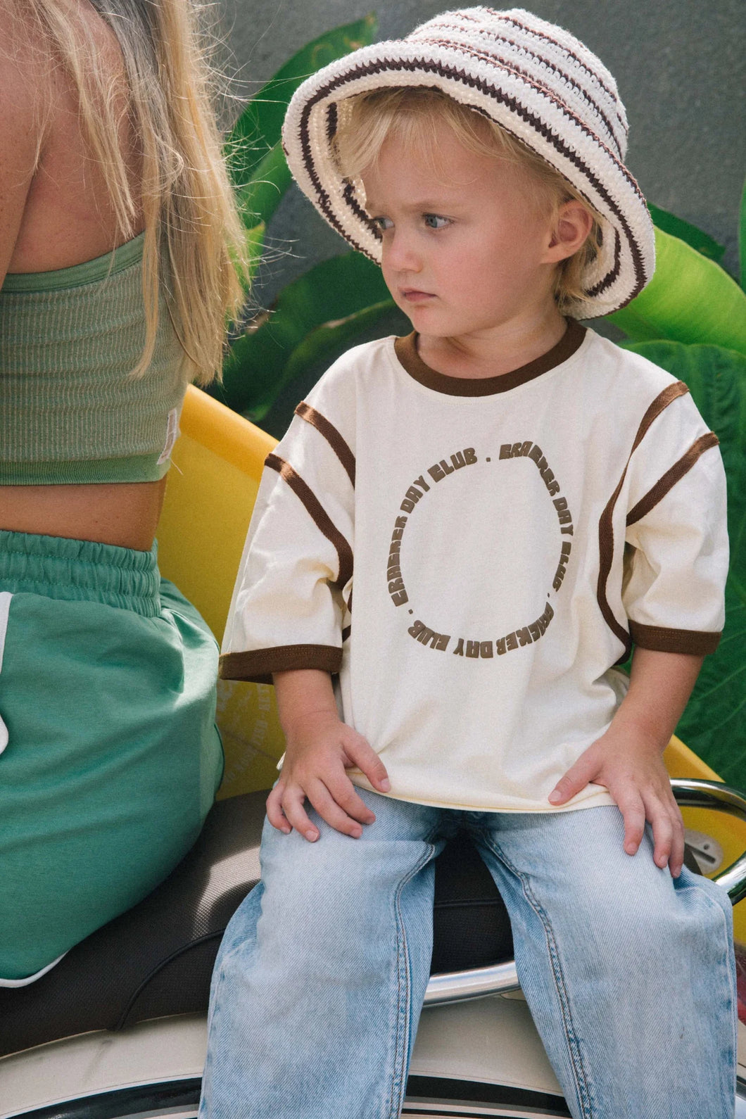 Cracker Day Club - KIDS RACER CLUB TEE SHIRT - Butter