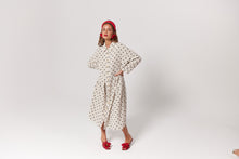 Load image into Gallery viewer, La Bohème Girls Luna Midi Dress Oat Polka
