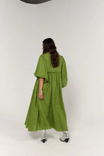 Load image into Gallery viewer, La Bohème Girls Marlowe Midi Dress Green Gingham
