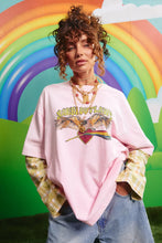 Load image into Gallery viewer, SABBI THE SABBI OUTLAW SHIRT TEE - PINK/GREEN
