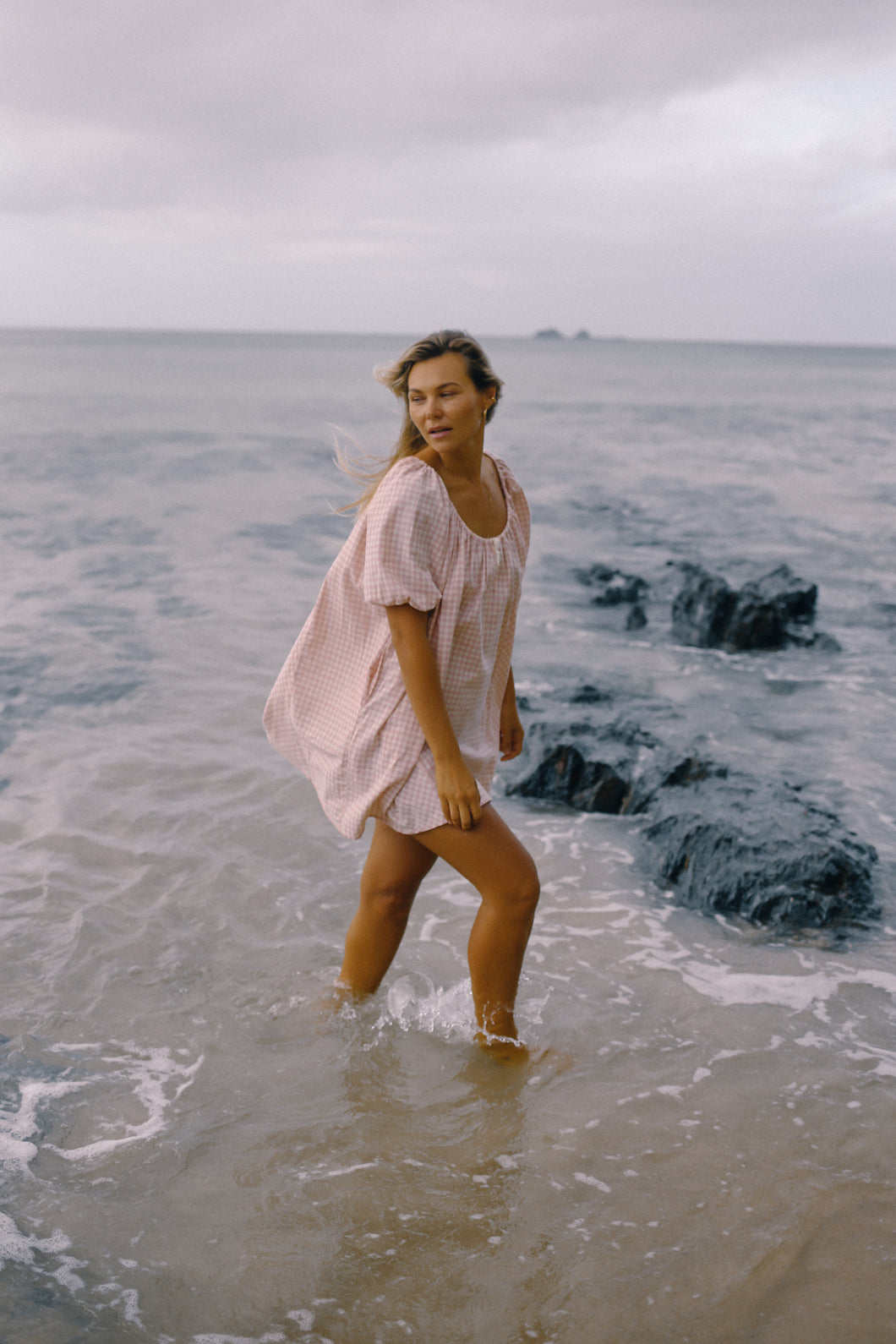 The Chloe Dress In Pink Gingham