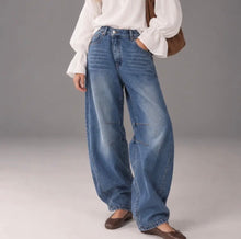 Load image into Gallery viewer, Barrel Pants Washed Denim
