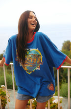 Load image into Gallery viewer, SABBI THE VERY OVERSIZED LOVE NOTES TEE - AMALFI - BLUE

