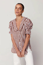 Load image into Gallery viewer, Rosie Top - Chocolate Gingham
