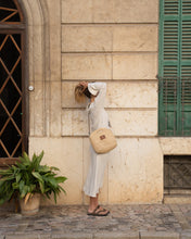 Load image into Gallery viewer, NIM LEATHER TRIM RAFFIA BB
