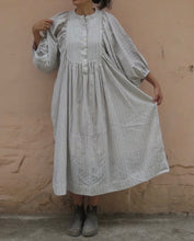 Load image into Gallery viewer, Asha Ticking Stripe Dress - Handwoven Organic Cotton
