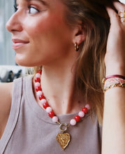Load image into Gallery viewer, Natural Stone Bead Necklace - Red/Pink *PRE ORDER*
