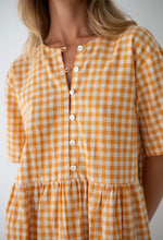 Load image into Gallery viewer, BARE ROAD - DARCEY DRESS in Clementine Gingham
