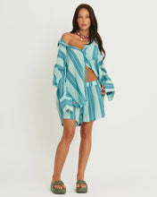 Load image into Gallery viewer, SABBI THE DON JULIO SHIRT - POP STRIPE BLUE
