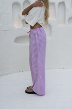Load image into Gallery viewer, The Bobbi Pant | Gingham Lavender
