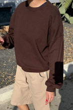 Load image into Gallery viewer, LE BON SHOPPE FRENCH TERRY CORE SWEATSHIRT - COCOA BEAN
