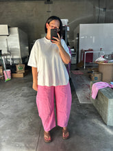 Load image into Gallery viewer, Acid Wash Pink Barrel Pants
