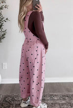 Load image into Gallery viewer, Pink Polka Dot Cotton Overalls
