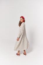 Load image into Gallery viewer, La Bohème Girls Luna Midi Dress Oat Polka
