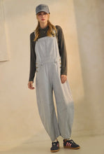 Load image into Gallery viewer, Blue Pinstriped Barrel-Leg Overalls
