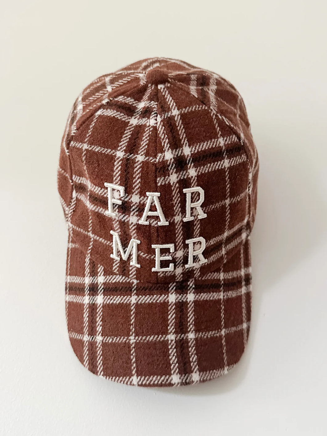 FAR MER. By Whitney CHOC PLAID CAP