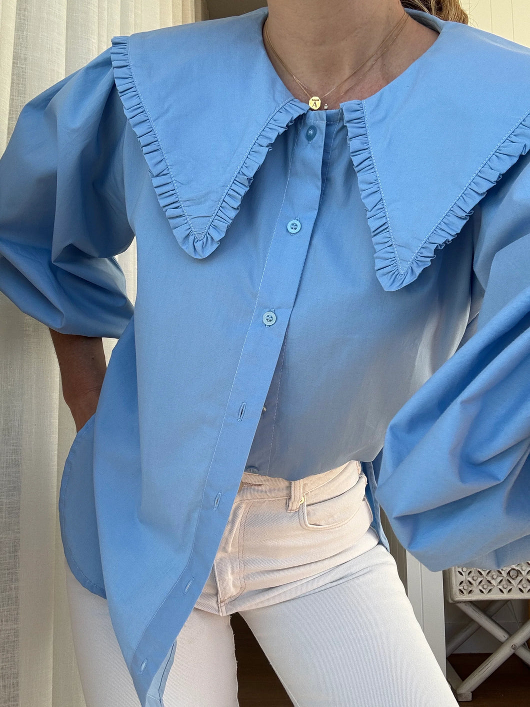 Birdie Shirt - Sky Blue