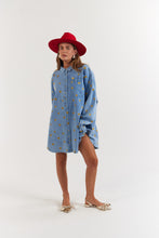 Load image into Gallery viewer, La Bohème Girls Clyde Shirt Denim Hearts
