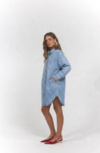 Load image into Gallery viewer, La Bohème Girls Clyde Shirt Denim Washed Blue

