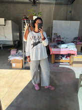 Load image into Gallery viewer, Olive Stripe Barrel Jean
