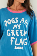 Load image into Gallery viewer, SABBI THE VERY OVERSIZED GREEN FLAG TEE - BLUE
