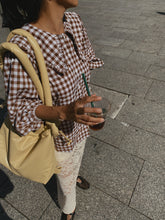 Load image into Gallery viewer, Birdie Shirt - Chocolate Gingham
