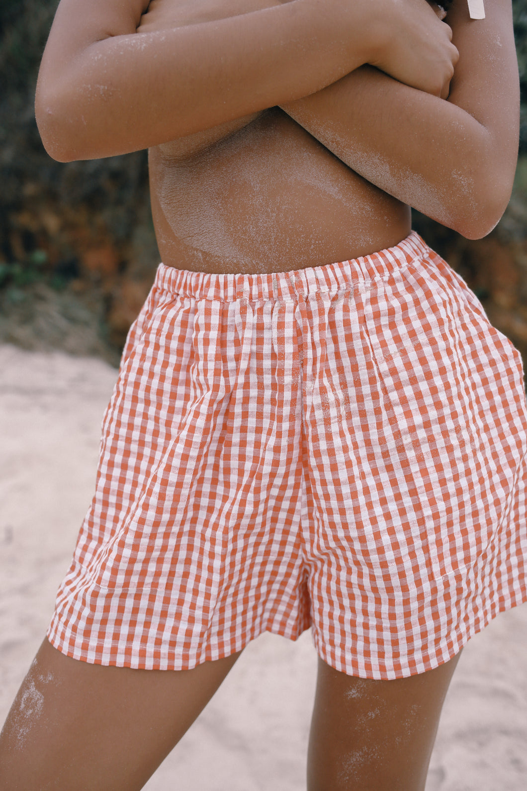 BARE ROAD AVA SHORTS in Starburst Gingham