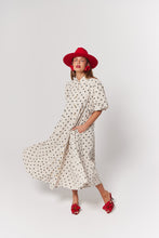 Load image into Gallery viewer, La Bohème Girls Peyton Midi Dress Oat Polka
