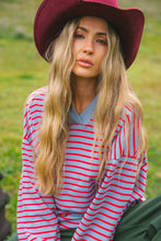 Load image into Gallery viewer, CRACKER DAY NAUTICAL LONG SLEEVE TEE - CHERRY
