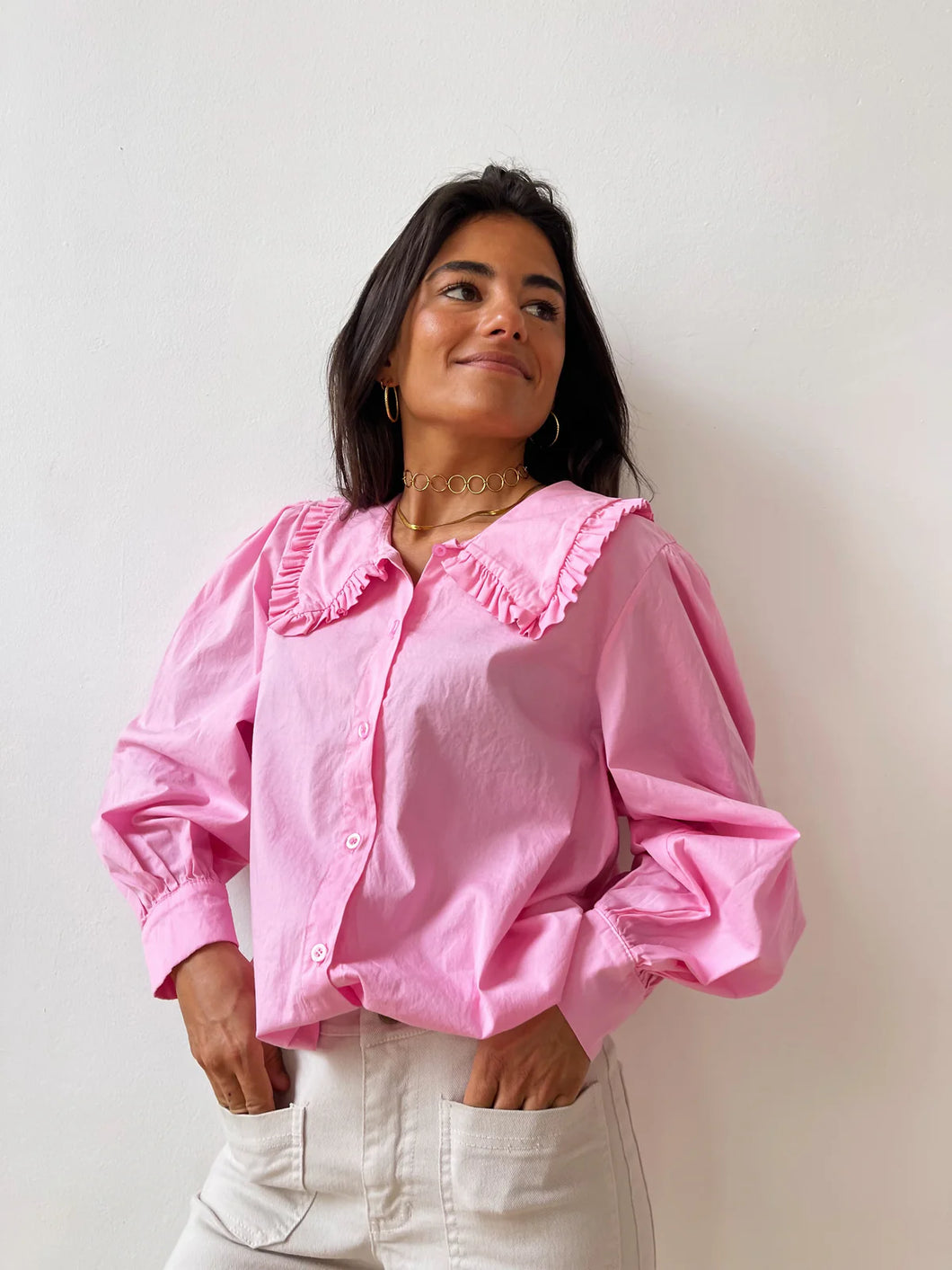 Daniella Collared Pink Shirt