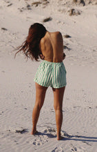 Load image into Gallery viewer, The Ava Short In Seafoam Cotton Stripe
