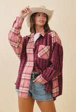 Load image into Gallery viewer, Plaid Flannel Shirt - Pink
