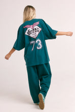 Load image into Gallery viewer, SABBI THE VERY OVERSIZED SKATE DON'T HATE TEE - TEAL
