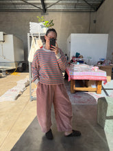 Load image into Gallery viewer, Knit Sweater Striped Cotton Crew Neck

