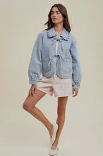 Load image into Gallery viewer, Quilted Denim Jacket
