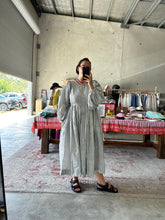 Load image into Gallery viewer, Ticking Stripe Summer Dress Handwoven in Organic Cotton
