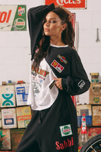 Load image into Gallery viewer, SABBI THE LONG SLEEVE MERMAID RACING TEE - BLACK &amp; WHITE
