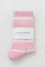 Load image into Gallery viewer, STRIPED BOYFRIEND SOCKS - PINK WHITE STRIPE
