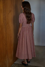 Load image into Gallery viewer, Woven Cotton Gingham Print Button-Down Dress
