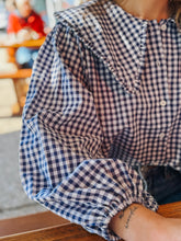 Load image into Gallery viewer, Birdie Shirt - Navy Gingham
