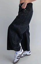 Load image into Gallery viewer, Mineral Washed Barrel Leg Pants - Black
